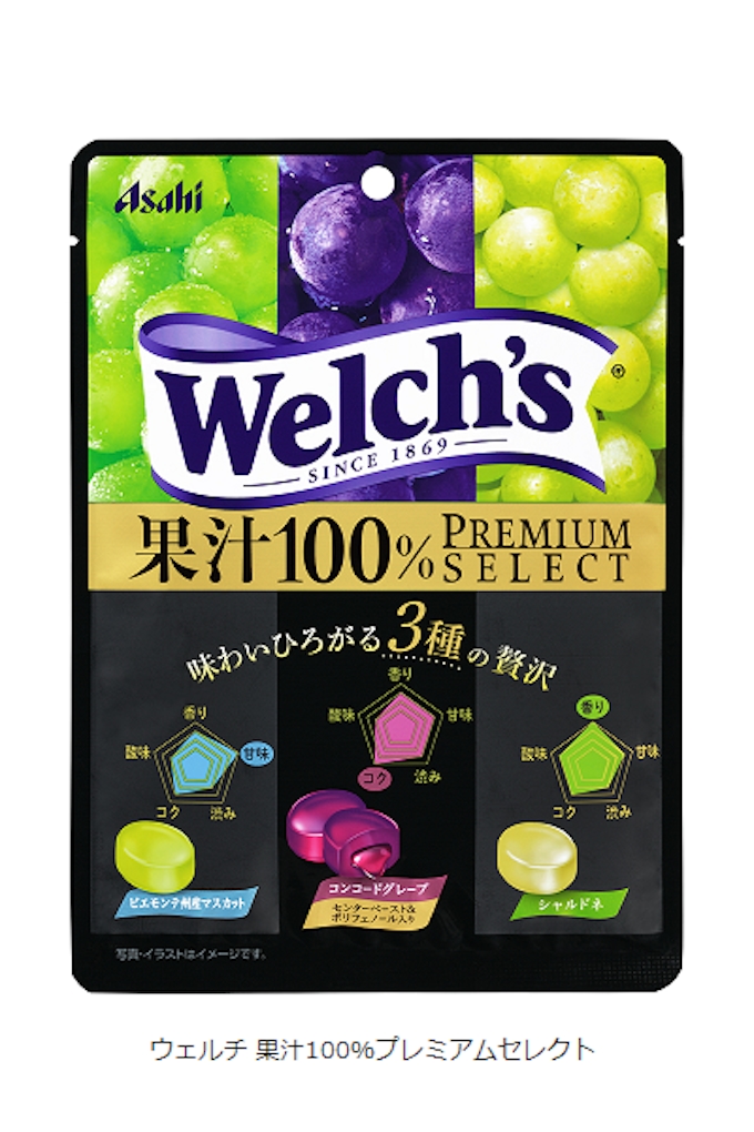 アサヒグループ食品、袋入りキャンディ「ウェルチ 果汁100%プレミアム ...