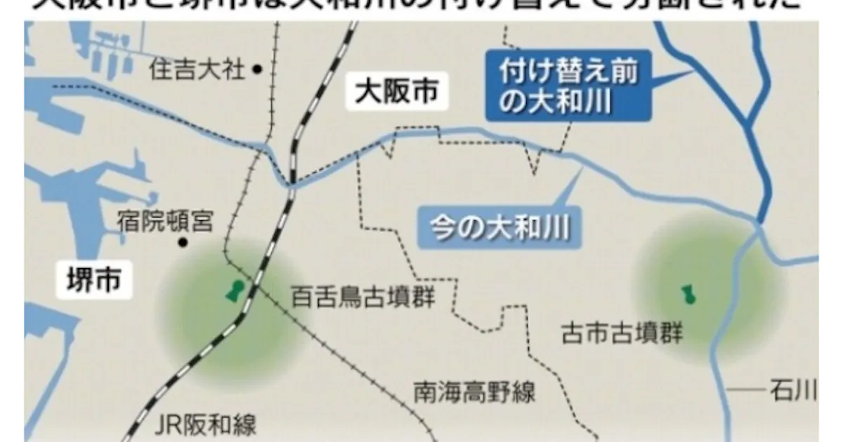 大阪と堺 川を渡ると別世界 大和川の歴史映す 日本経済新聞