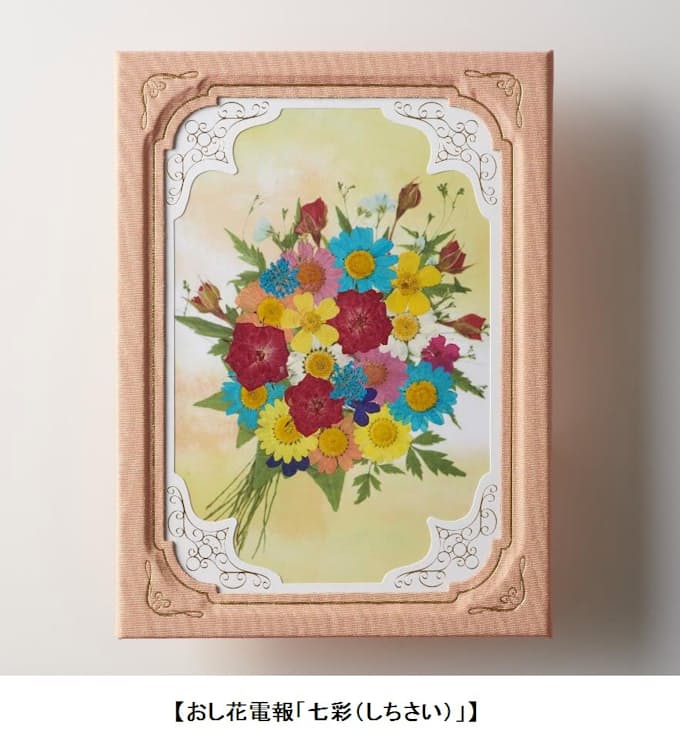 Ntt東日本とntt西日本 慶祝用電報台紙 おし花電報 七彩 しちさい を発売 日本経済新聞