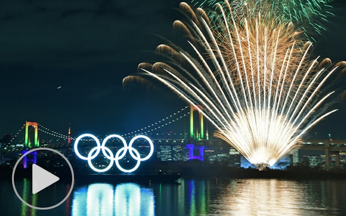 五輪まで半年 花火やライトアップで祝う 東京 台場 日本経済新聞 五輪まで半年 花火やライトアップで祝う 東京 台場 日本経済新聞