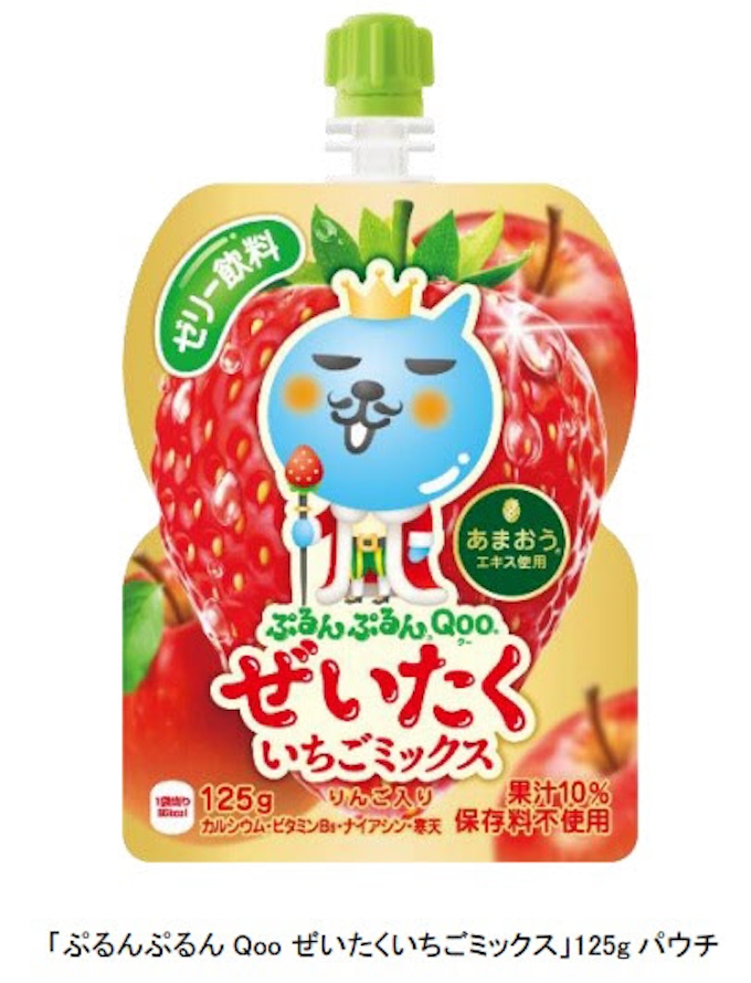 コカ コーラシステム ぷるんぷるん Qoo クー ぜいたくいちごミックス を発売 日本経済新聞