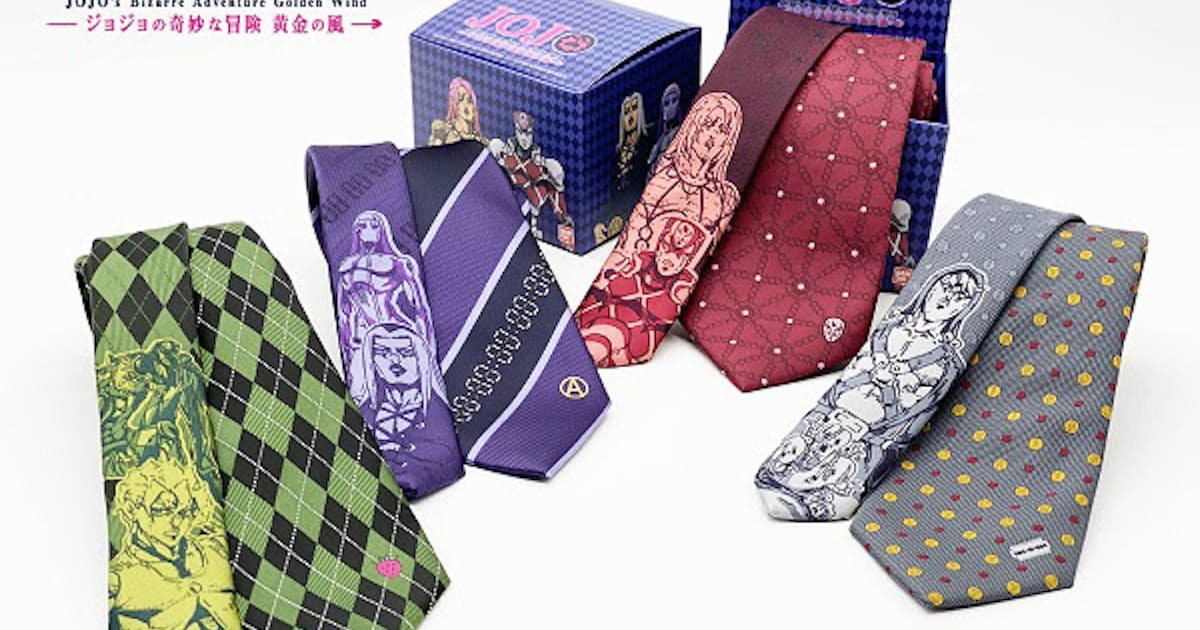 はるやま商事 P S Fa より ジョジョの奇妙な冒険 黄金の風 をモチーフにしたオリジナルネクタイ第2弾を発売 日本経済新聞 はるやま商事 P S Fa より ジョジョの奇妙な冒険 黄金の風 をモチーフにしたオリジナルネクタイ第2弾を発売 日本経済新聞