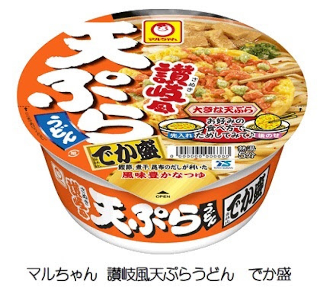 東洋水産 カップ入り即席麺 マルちゃん 讃岐風天ぷらうどん でか盛 を発売 日本経済新聞