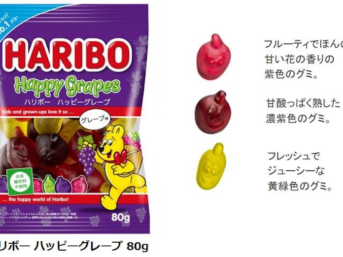 三菱食品 グミキャンディ Haribo ハリボー から ハリボー ハッピーグレープ 80g をなど発売 日本経済新聞 三菱食品 グミキャンディ Haribo ハリボー から ハリボー ハッピーグレープ 80g をなど発売 日本経済新聞