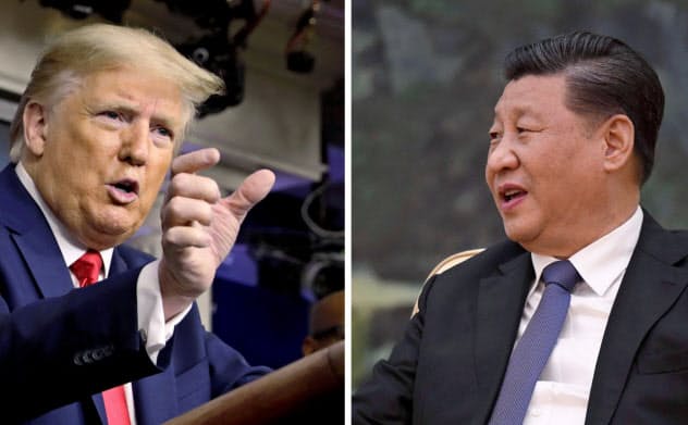 トランプ米政権と中国の習政権は新型コロナウイルスを巡り対立を深めている=写真はいずれもロイター トランプ米政権と中国の習政権は新型コロナウイルスを巡り対立を深めている=写真はいずれもロイター