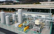 JFEスチールが西日本製鉄所福山地区で実証するゼオライトを使ったCO2分離・回収プラント。2年にわたる実証でコスト低減にめどをつけた