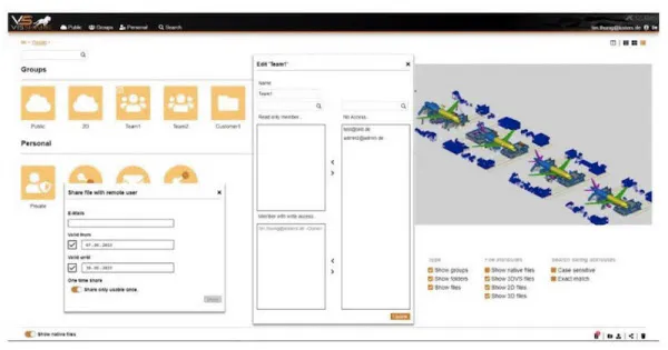「Kisters 3DViewStation VisShare」の画面イメージ(出所:3DVS Japan)