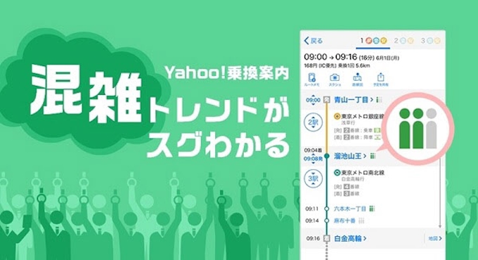 ヤフー Yahoo 乗換案内で路線の混雑傾向を表示する 混雑トレンド機能 を提供開始 日本経済新聞