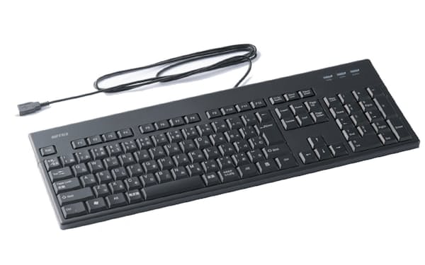 一見、普通のキーボードだが、水で丸洗いできるのが特徴。キーはメンブレン式で、キーストロークは3.5ミリ。キーの質感はそれなりだが、打ち心地は悪くない