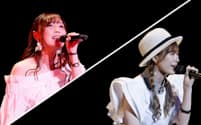 7月のハロー！プロジェクトの夏ツアーのスタート公演ではモーニング娘。'20のメンバーの譜久村聖(左)や生田衣梨奈(右)がバラードを熱唱した