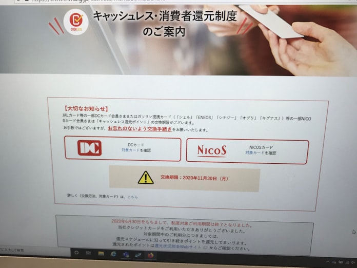 キャッシュレス還元の手続き 一部カードは11月末まで 日本経済新聞