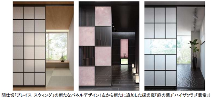 立川ブラインド 間仕切 プレイス スウィング に障子をモチーフにしたパネルデザインを追加し発売 日本経済新聞