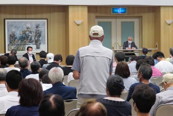 北海道寿都町で開かれた「核のごみ」説明会 北海道寿都町で開かれた「核のごみ」説明会