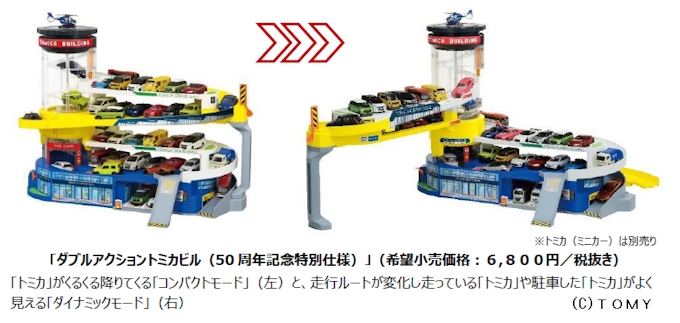 タカラトミー 2つのレイアウトが楽しめる ダブルアクショントミカビル 50周年記念特別仕様 を期間限定発売 日本経済新聞