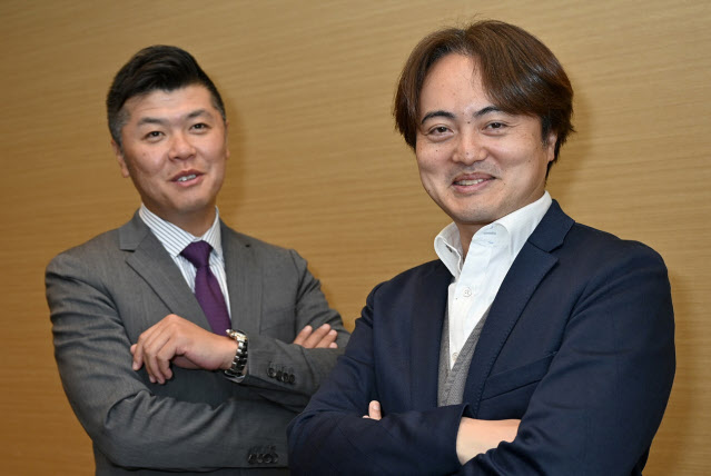 映画「新解釈・三國志」プロデューサー、松橋氏(右)と北島氏