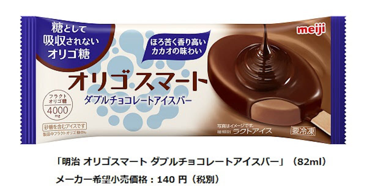 明治 糖として吸収されないオリゴ糖 を配合した 明治 オリゴスマート ダブルチョコレートアイスバー を発売 日本経済新聞 明治 糖として吸収されないオリゴ糖 を配合した 明治 オリゴスマート ダブルチョコレートアイスバー を発売 日本経済新聞