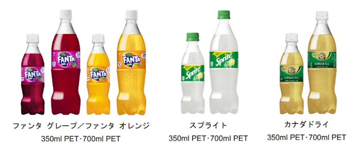 コカ コーラシステム ファンタ スプライト カナダドライ の350ml 700ml Petを発売 日本経済新聞 コカ コーラシステム ファンタ スプライト カナダドライ の350ml 700ml Petを発売 日本経済新聞