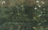 久野和洋《水溜まる》（1985年、145.5×89.4センチメートル、油彩・キャンバス、東京都現代美術館蔵）
