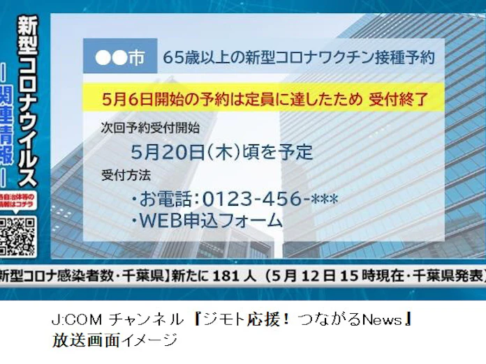 J Com コミュニティチャンネル J Comチャンネル で新型コロナウイルス感染症のワクチン接種に関する情報を放送 日本経済新聞