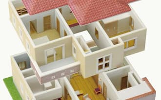3Dプリンターで作成した住宅模型の例（資料:コンピュータシステム研究所）