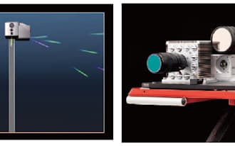 ［左］レーザーによる害虫駆除のイメージ
［右］害虫駆除システムの試作機