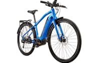 パナソニックサイクルテックの電動アシスト自転車「XU1」。希望小売価格は25万1000円（税込み、写真の車体カラーはマットロイヤルブルー）