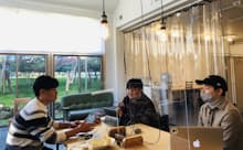 ニットのワーケーションの様子(長野県小布施町)