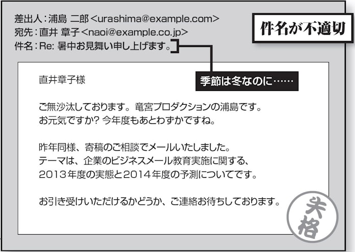 返信メールの盲点 季節外れ 件名 にご用心 日本経済新聞 返信メールの盲点 季節外れ 件名 にご用心 日本経済新聞