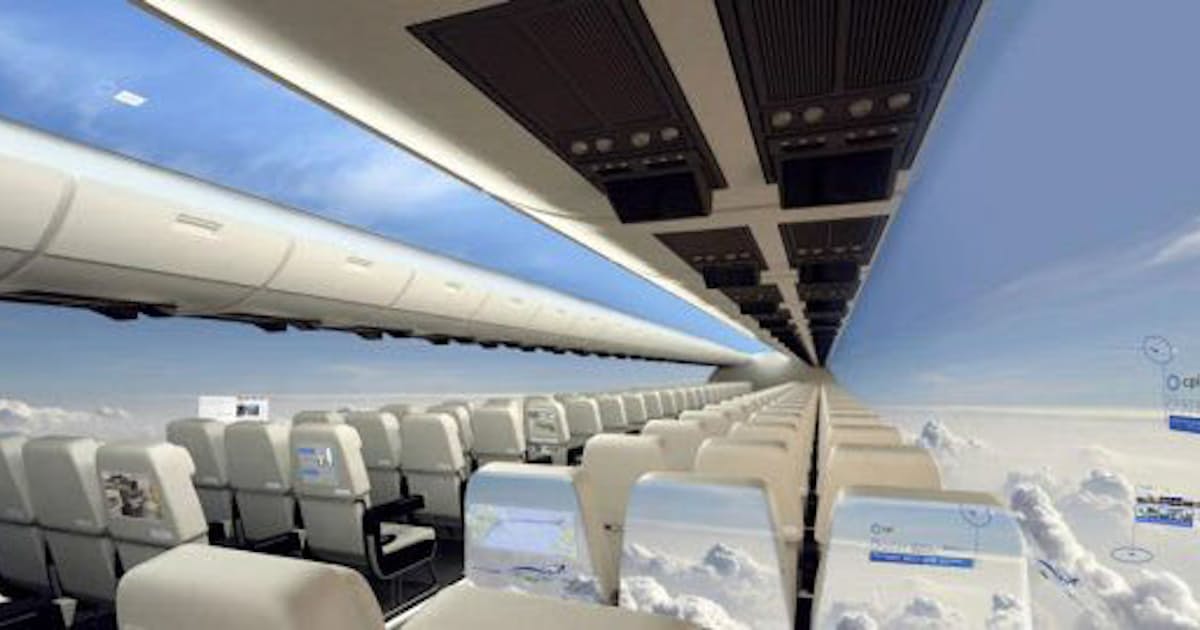 窓のない航空機 外の風景は有機elの壁に映像表示 日本経済新聞 窓のない航空機 外の風景は有機elの壁に映像表示 日本経済新聞