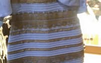 ドレスの色で論争を巻き起こした画像（英国人女性ケイトリン・マクニールさんの簡易ブログ「タンブラー」より）