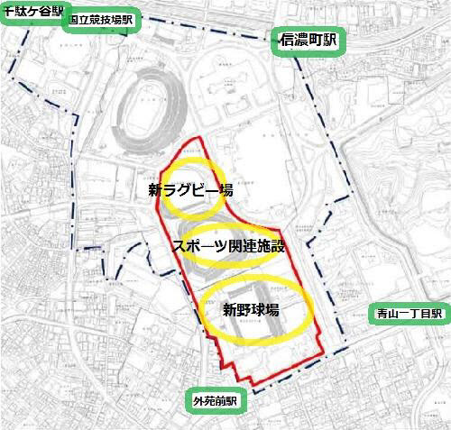 神宮球場とラグビー場を入れ替え 区画整理スタート 日本経済新聞