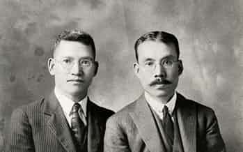 高井誠吾氏(左)とサンフランシスコで(1925年7月)