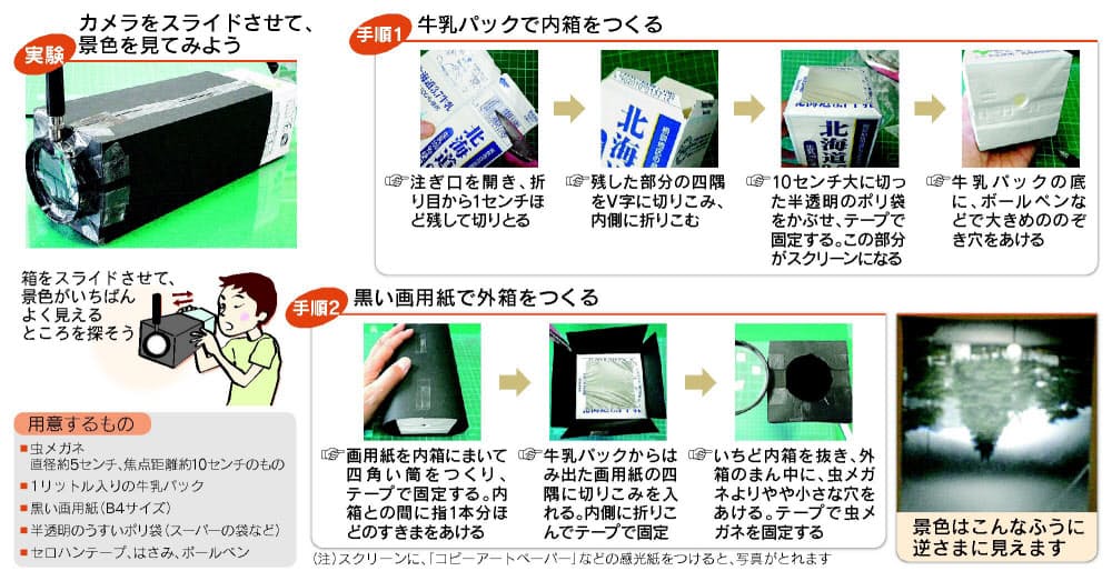 すぐできる自由研究 牛乳パックで手作りカメラ おうちで理科 働き方 学び方 Nikkei Style