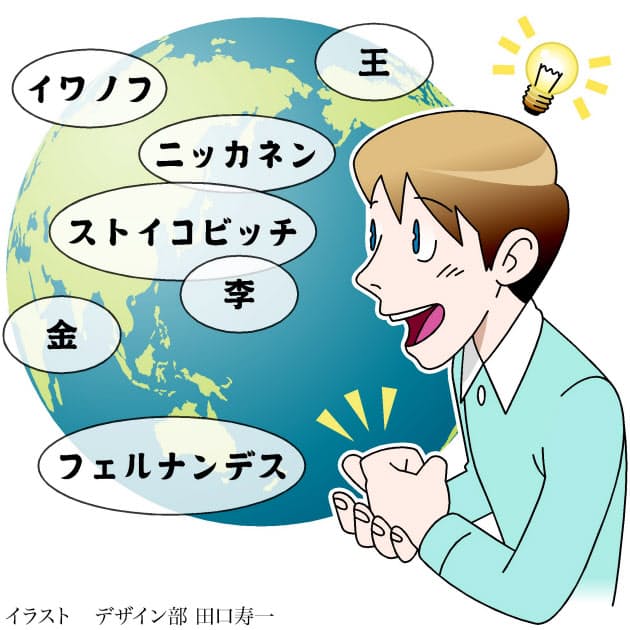 在 日 に 多い 名字 ランキング