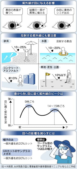 目に入る紫外線 夏場は朝も注意 9時ごろピーク Nikkei Style 目に入る紫外線 夏場は朝も注意 9時ごろピーク Nikkei Style