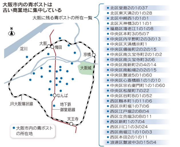 速達専用 青い郵便ポスト なぜ大阪に集中 Nikkei Style