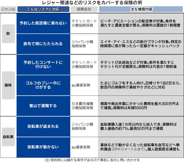 旅先の雨 事故も補償 趣味 レジャーも保険で安心 マネー研究所 Nikkei Style