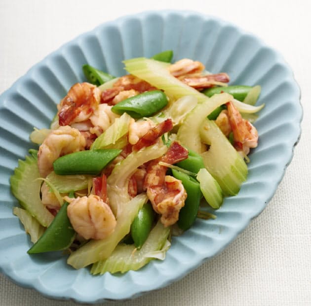 エビとセロリの塩いため Nikkei Style