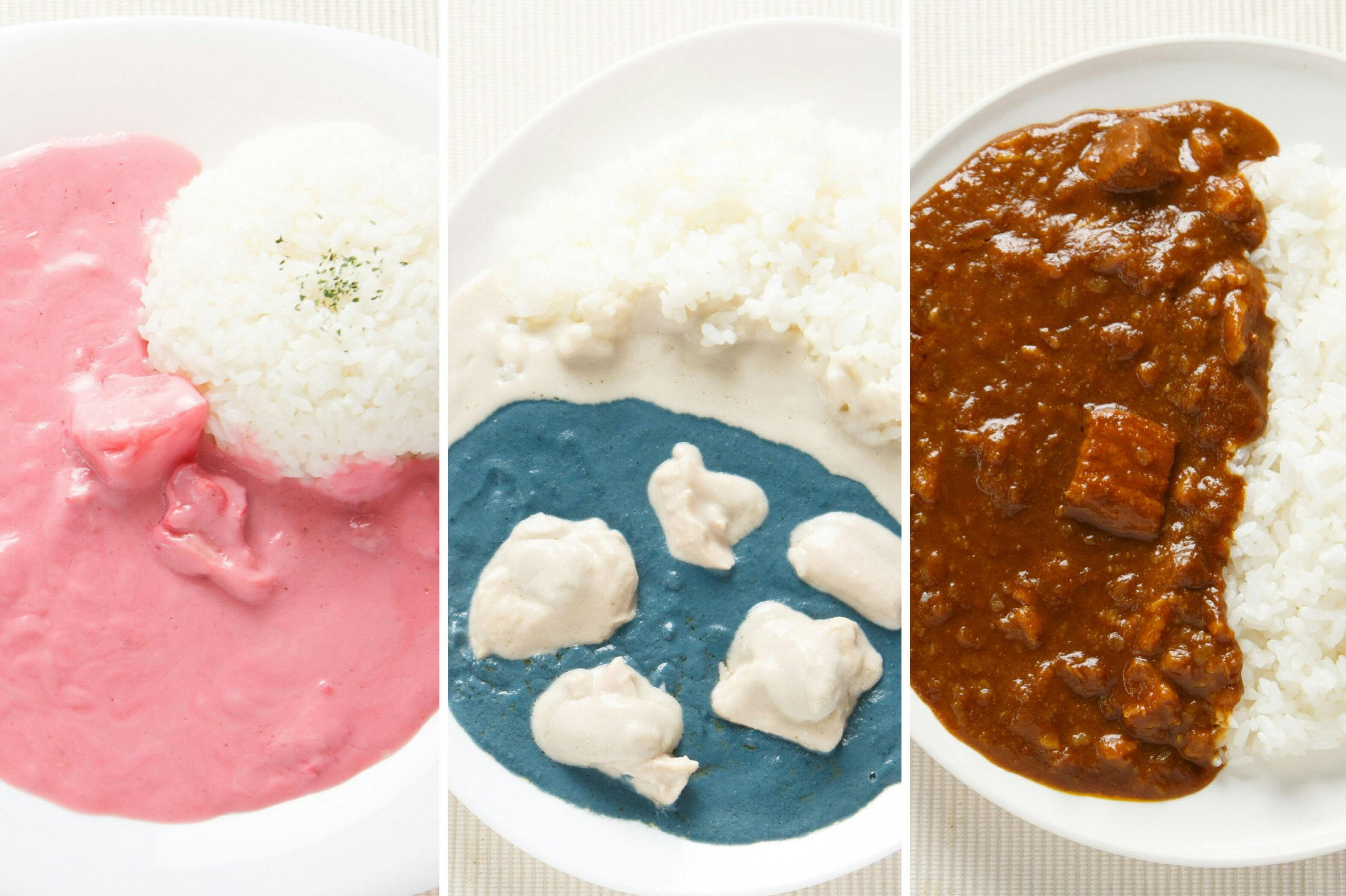 どんな味 ピンクや青のご当地レトルトカレー Nikkei Style どんな味 ピンクや青のご当地レトルトカレー Nikkei Style