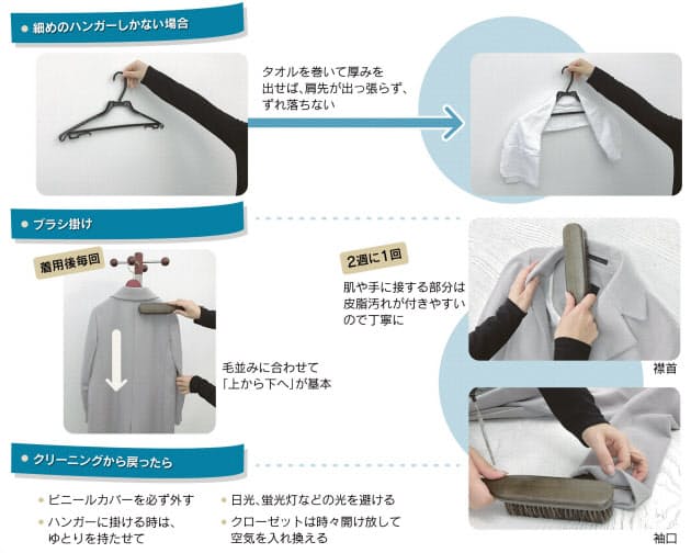 大切なコート ブラシ掛けで長持ち Nikkei Style