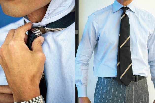 美しくタイを絞める ひと手間 結びの基本を知ろう Nikkei Style