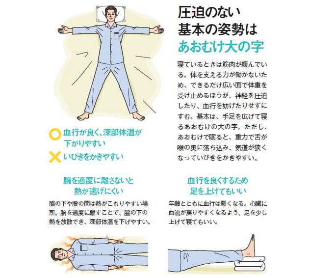 熟睡の基本姿勢は 大の字 睡眠時無呼吸なら横向き Nikkei Style