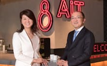 Fringe81の田中弦社長(右)と、アクセンチュアの本徳亜矢子マネジング・ディレクター