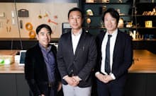 (左から)ウフルの園田社長、アクセンチュアの宗像氏、ソラコムの玉川社長