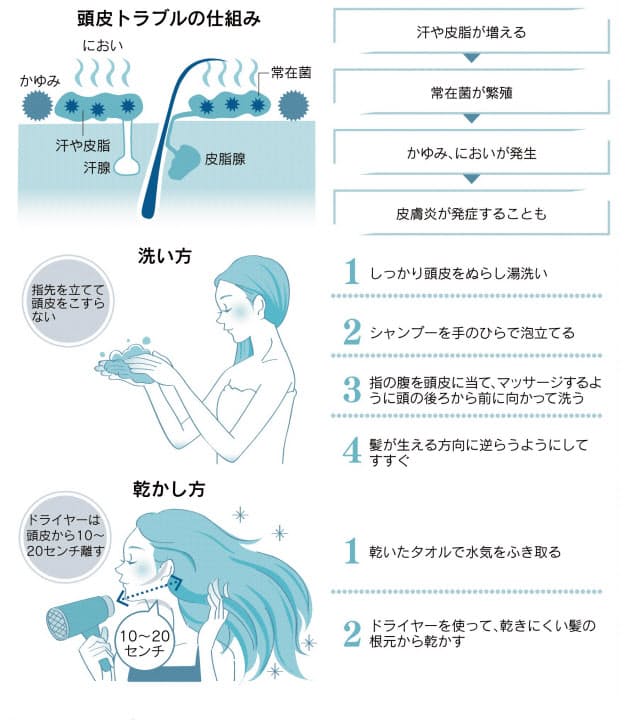 梅雨にべたつく頭皮すっきり トラブル防ぐ洗髪法 Nikkei Style