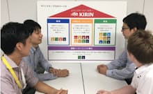 SDGsの取り組み方について話し合う社員