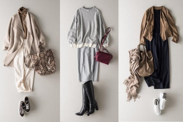 オン オフに万能 秋冬ニットを賢く着こなす3つの技 Woman Smart Nikkei Style