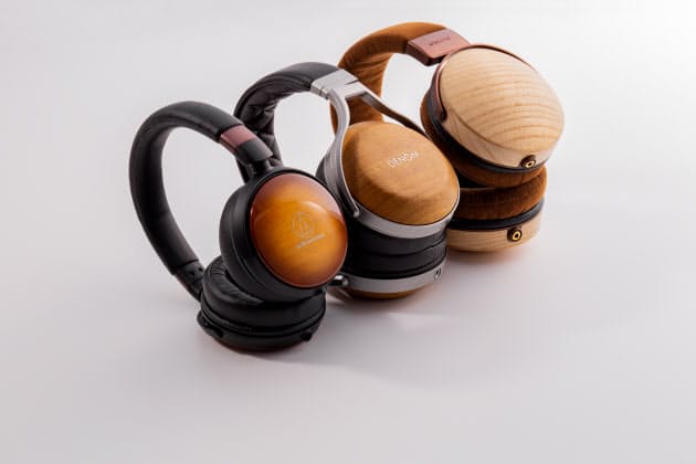 桐 竹 メイプル 木製ヘッドホン 音の違い聴き比べ Mono Trendy Nikkei Style