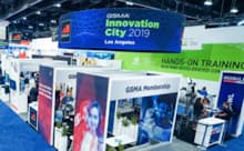 MWCはスペイン・バルセロナをはじめ、中国・上海や米ロサンゼルスでも開催される世界的な携帯見本市(写真は2019年10月に開催された「CTIAと共催するMWCロサンゼルス」の模様、出所:GSMA)