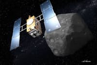 「はやぶさ」の成功を受け、より詳細な小惑星探査を狙う「はやぶさ2」のプロジェクトが実現することになった(イラスト:池下章裕氏) 「はやぶさ」の成功を受け、より詳細な小惑星探査を狙う「はやぶさ2」のプロジェクトが実現することになった(イラスト:池下章裕氏)
